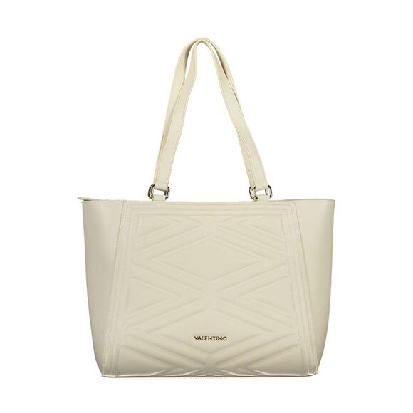 Mario Valentino Geometric Tote Bag Women Beige Handbags